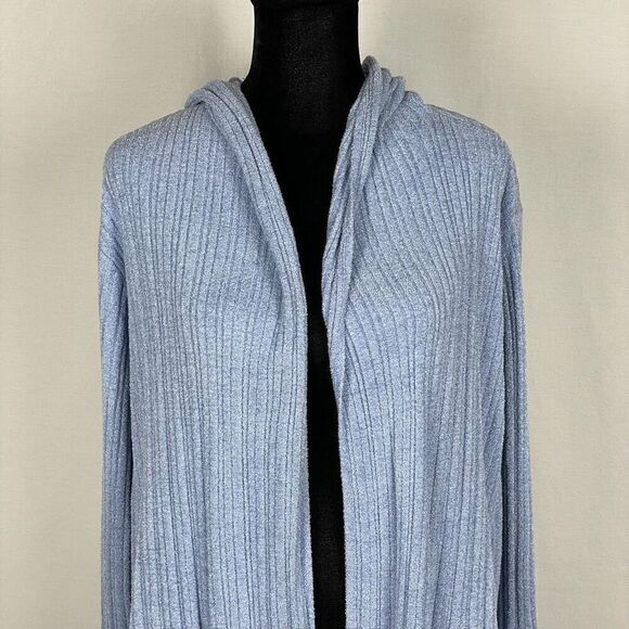 Barefoot Dreams NWT CozyChic Namaste Rib Hooded Cardi - Women’s 2X - Picture 3 of 9